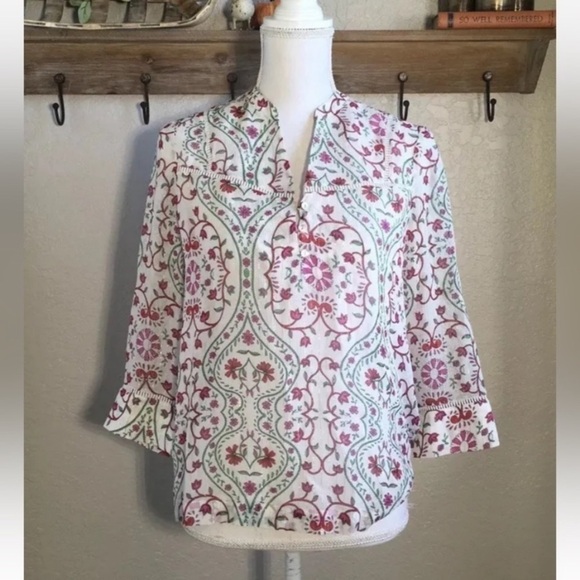Anthropologie Dolan Left Coast Silk Floral Top - Picture 1 of 4